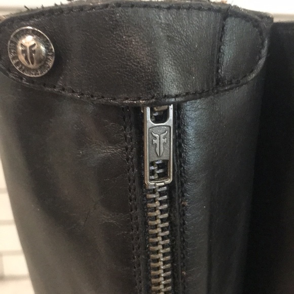 Woman’s Frye Black Riding Boots Leather Size 6 Very Good Condition - Picture 6 of 11